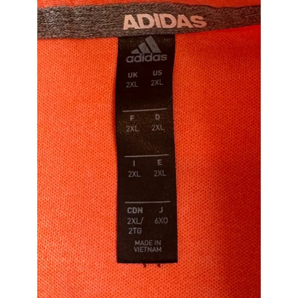 Adidas Men’s Bright Orange Golf Polo Size 2XL